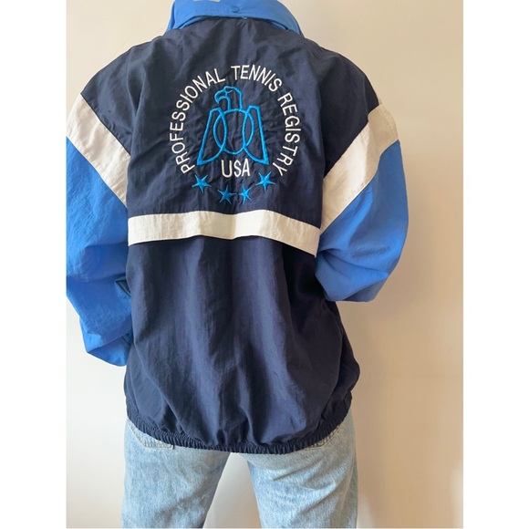 VINTAGE REEBOK RETRO 90S PROFESSIONAL TENNIS USA SPORTS JACKET WINDBREAKER S-L - Picture 3 of 11